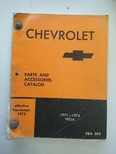 Original Chevrolet Gm Vega 1971 1972 1973 Parts Accessories Catalog 