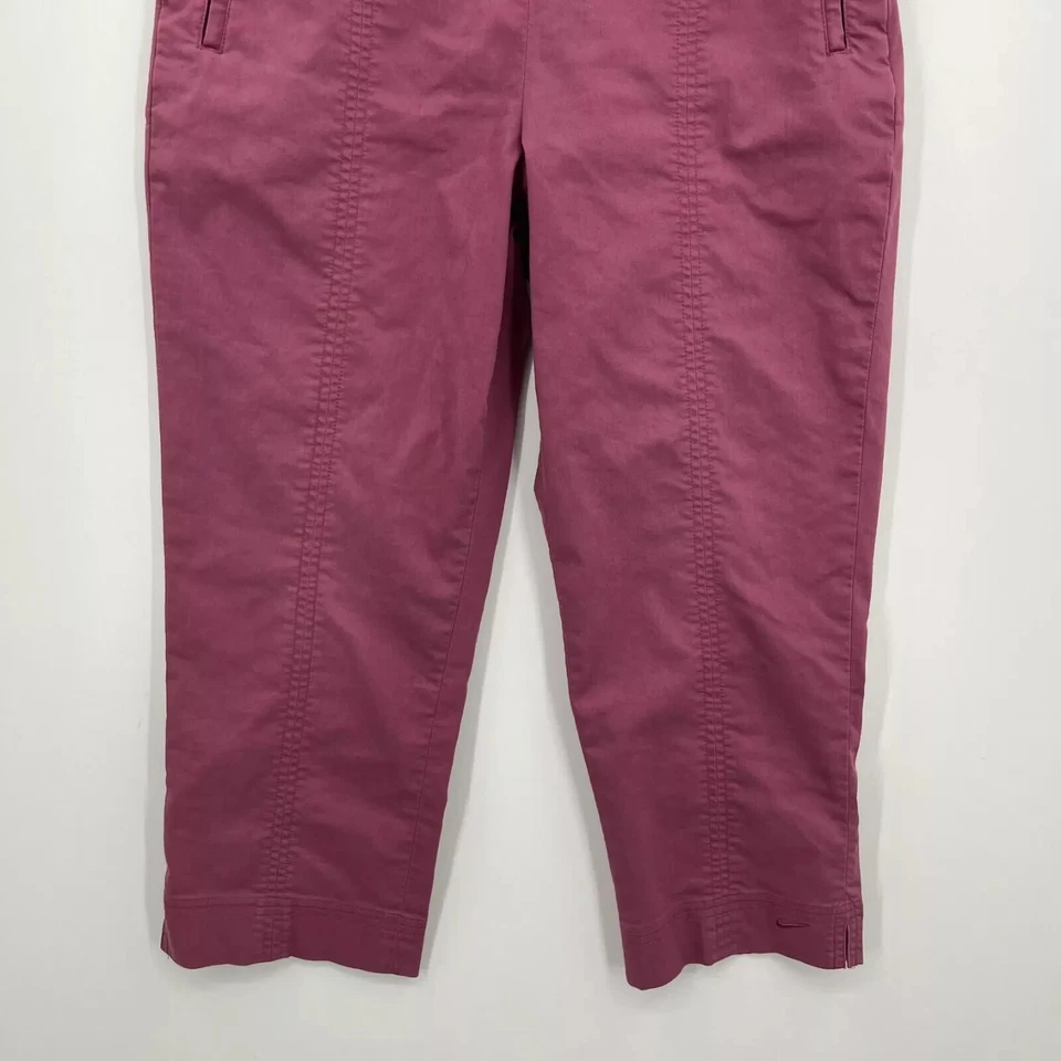 Брюки-капри Nike для гольфа женские размер S фиолетовый хлопок плоские передние карманы Dri-Fit - Изображение 3 из 4