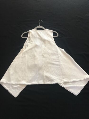 Calypso St. Barth Albin White Vest M $150 MSRP - Picture 4 of 5