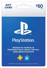 Sony Playstation Store $50 Psn Gift Card - Ps5 Ps4 Ps3.