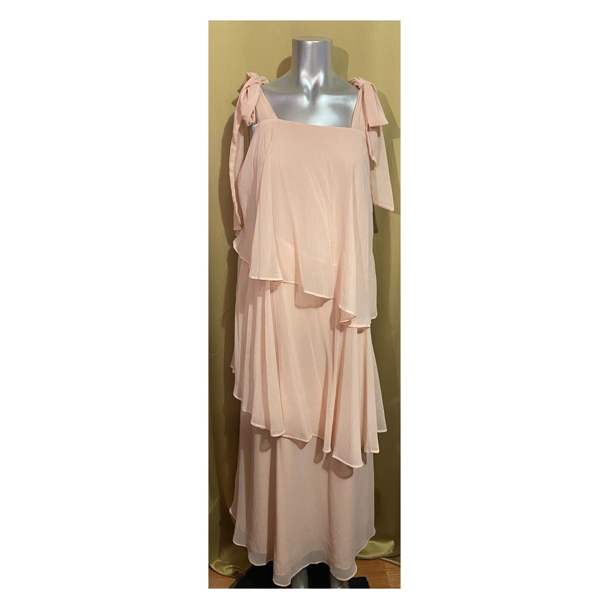 asymmetrical dress h&m Ladies - Pink/Floral Asymmetric Chiffon Dress - Size: L