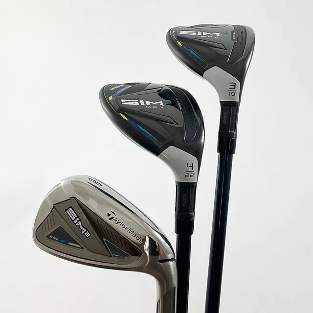 TAYLORMADE SIM2 MAX COMBO HYBRID IRON SET 3H,4H,5-PW STEEL REG. *OPEN BOX* 1013