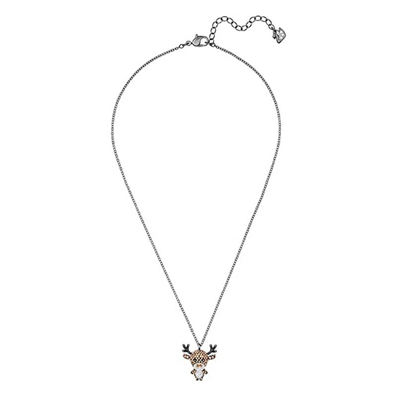 Swarovski 5409466 Pendant Deer Multi Colored Necklace Rhodium