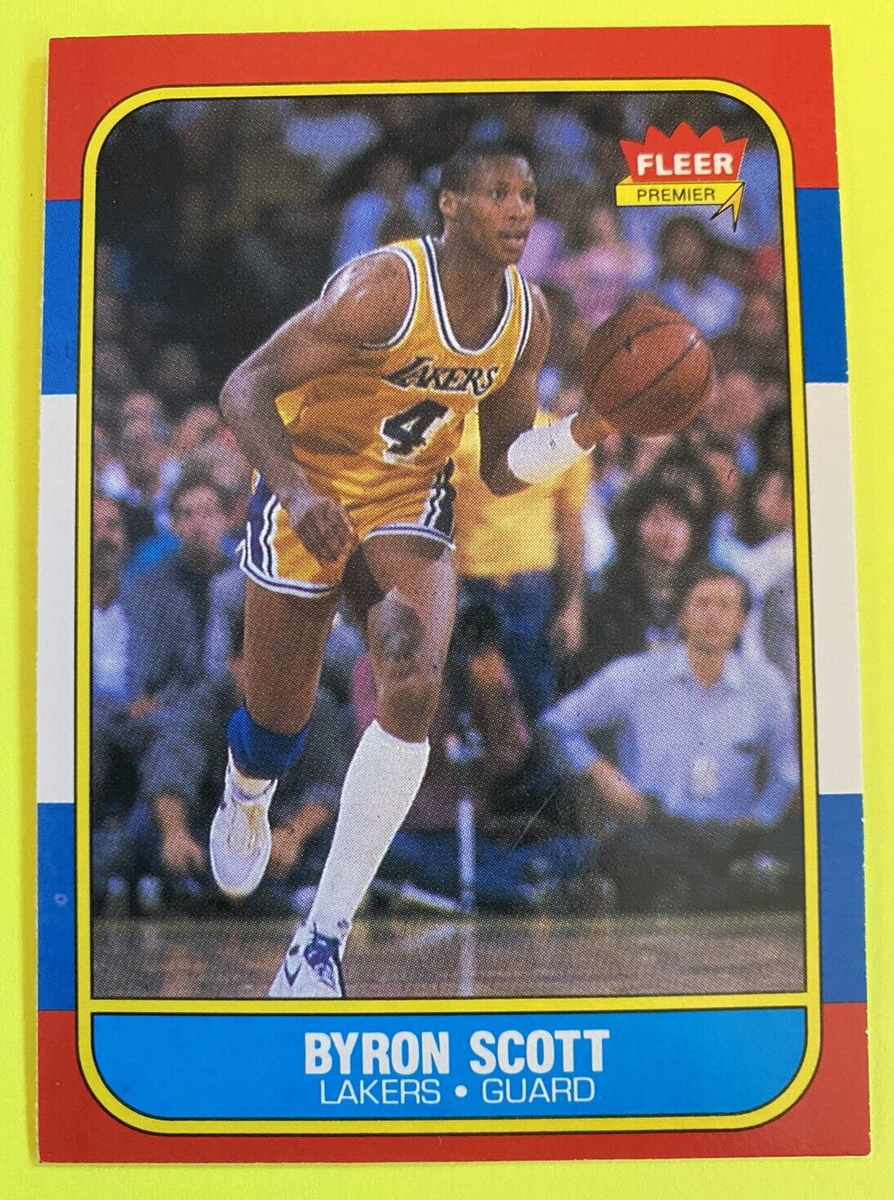 1986-87 Fleer Byron Scott #99 RC Rookie Basketball Card Lakers
