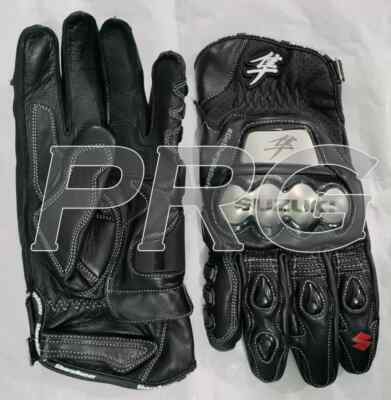 Suzuki Hayabusa Sportbike Leather Gloves   High Performance Racing Gear