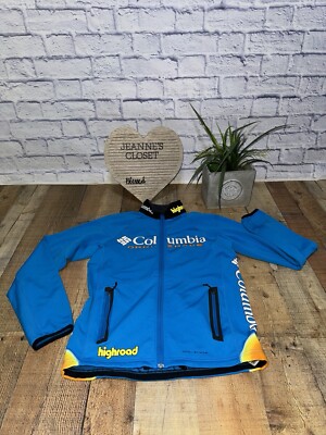 Columbia Omni-Shade Size S Blue Highroad Full Zip Cycling Jacket