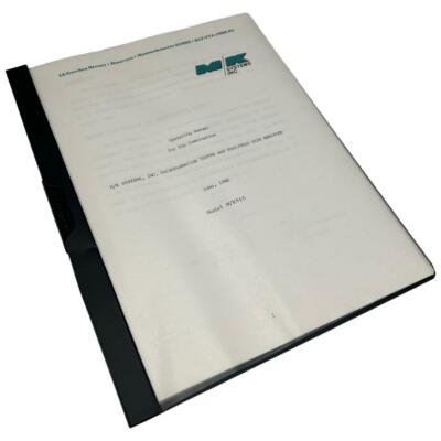 M/K Systems Model M/K910 Microformation Tester and FLOC/VOID Analyzer Manual