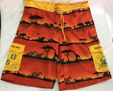 Fanatics Board Shorts 2010 Socceroos In African Animal Size Large Boardies NWOT