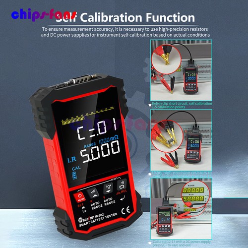 TOOLTOP 120V 500Ω Batteria Li-ion Tester Resistenza Interna Batteria Utensile Nuovo - Foto 11 di 17