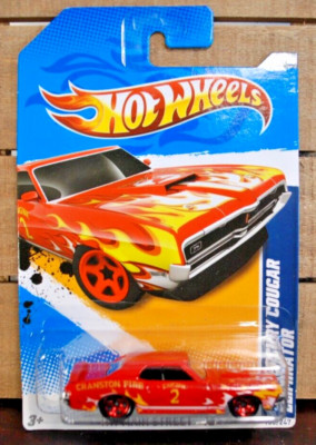 HOT WHEELS 1/64 DIECAST CAR 69 MERCURY COUGAR ELIMINATOR RED FIRE DEPT  2011