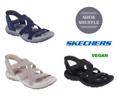 Skechers Reggae Slim Stretch Flex Slipper vegan elastisch Memory Foam Sandalen