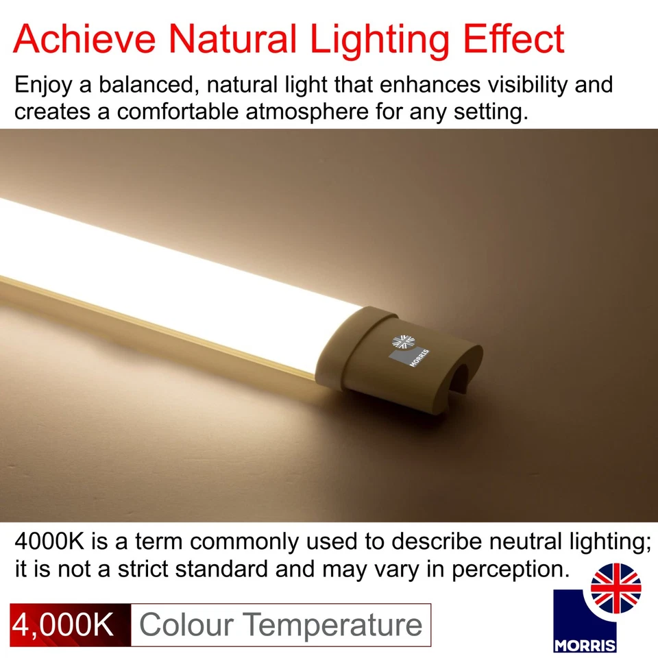 Weatherproof LED Light IP65 Tube Batten Light 4ft, 5ft Garage Ceiling Shed 4000k - Image 4 of 4