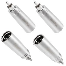 RCA to XLR Adapter 4 Pack RCA Male to XLR Male AdapterRCA Male to XLR Connector