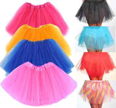 Neon UV 80er TUTU Rock Kostüm Qualität Rock Kostüm Damen Halloween SET