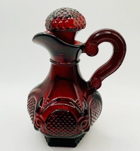 AVON 1876 Cape Cod Collection Ruby Red Glass Cruet | eBay