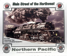 Northern Pacific Railroad Train Sign  Z5 Class Yellowstone Type  12"x10"