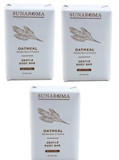 BL Sunaroma Soap Bar Oatmeal With Shea Butter & Vitamin-E 8oz each *Three Pack*