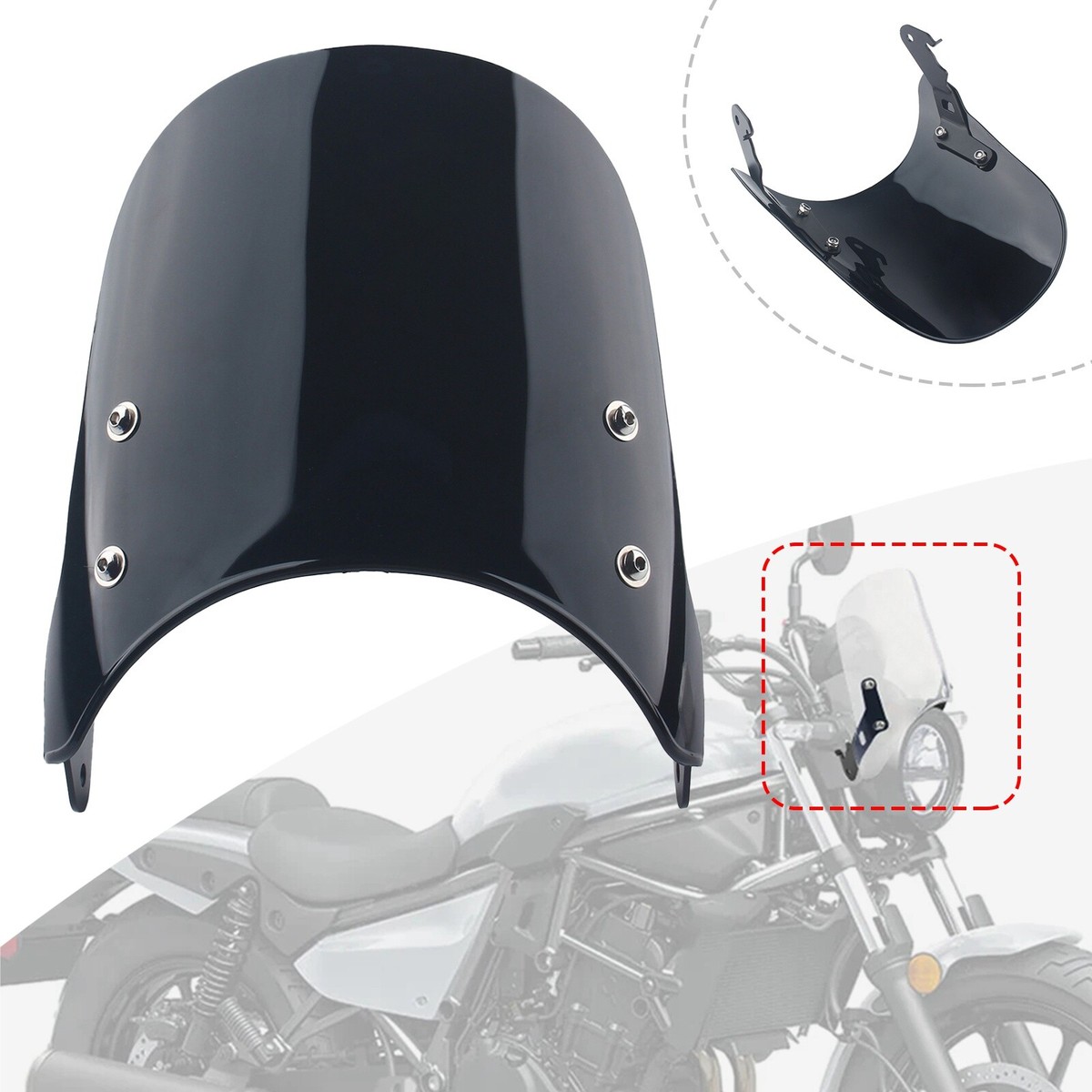 Windshield Windscreen for Kawasaki Eliminator 400 450 23~24