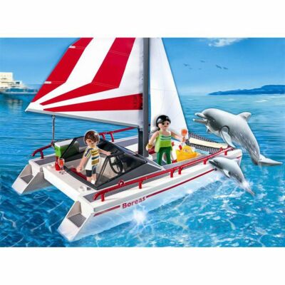 Playmobil 5130 Catamaran Avec Dauphins – Neuf En Boîte ! Idéal 3-4 Ans