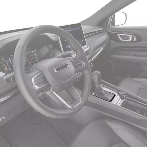 For 2022-2025 Jeep Compass ABS Carbon Central Control Gear Shift Ring Cover Trim - Picture 3 of 9