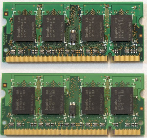 Hynix 1GB (2x512MB) PC2-5300S DDR2 Laptop Memory 200-Pin SO-DIMM (HYMP564S64CP6) - Bild 2 von 2