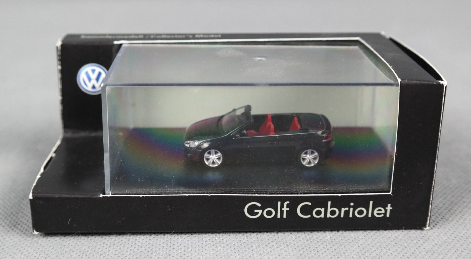 HERPA Sammlermodell (H0, 1:87) - VW Golf Cabriolet schwarz  - NEUWARE!