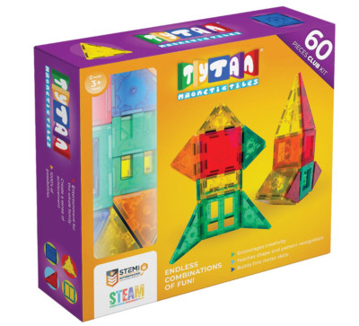 TYTAN Magnetic Learning Tiles Building Set - 60 Pieces