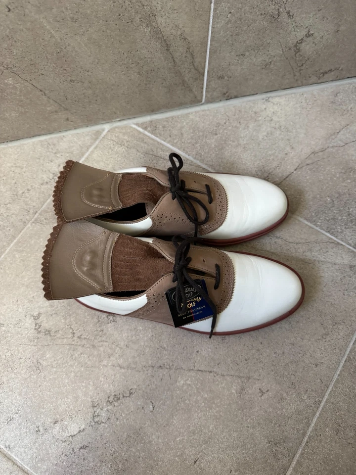 Zapatos con cordones Callaway Golf by Nordstrom para mujer blancos marrones talla 7,5 M Foto 2 de 4