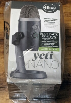 New, Sealed! Blue Yeti Nano Shadow Grey Premium USB Mic for Recording/Streaming