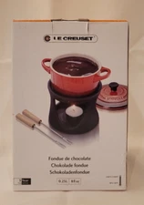 Le Creuset Mini Cocotte fondue set, cherry (BRAND NEW IN BOX)