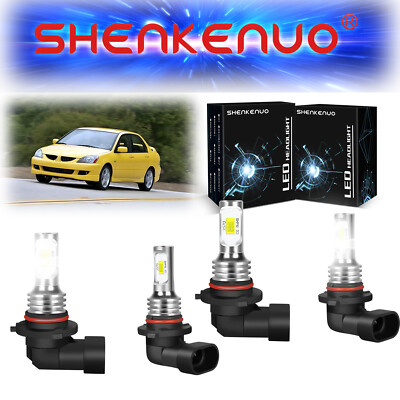 For Mitsubishi Lancer 2007-2017 9005 9006 LED Headlight High-Low Beam Bulbs Kit