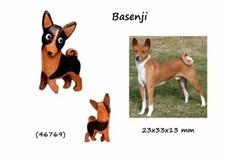 Unisex Men's 3D Dog Breed Keychain Dog Basenji Leather Keychain