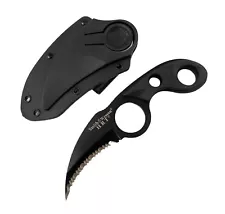 Smith & Wesson HRT Knife, Serrated Karambit Claw, EDC Neck Knife w Badge Sheath