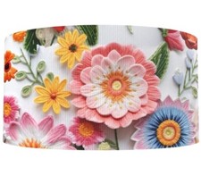 1 inch 1 yard 3D look Spring Summer flower Printed Grosgrain Ribbon 1237231