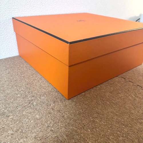 Hermes Birkin 25 Orange Gift Box 35x38x16cm with Ribbon Authentic Empty Japan - 第 2/7 張圖片