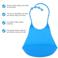 Silicone Food Pocket Bib Adult Feeding Bib Reusable Bibs Senior Eating Bibs