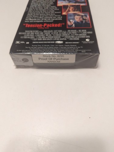 Ransom (VHS, 1997) Sealed - Picture 3 of 6