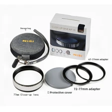 NiSi Close Up Lens Kit  77mm with 67 and 72mm Step Up Adapter Rings