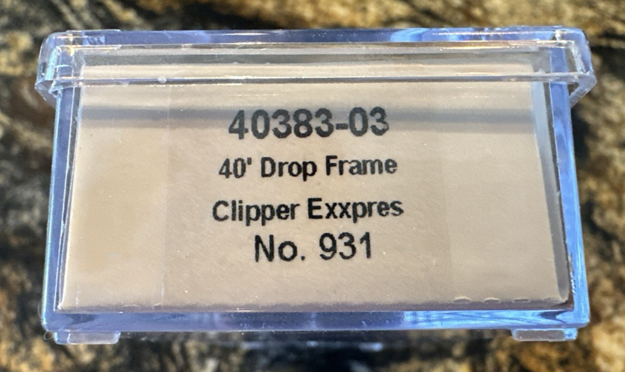 Trainworx N Scale #40383-03 40' Drop Frame Van - CLIPPER Express #931 NIB! thumbnail 2