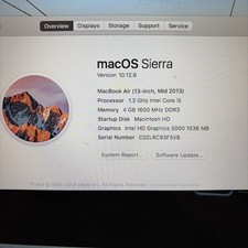 Apple MacBook Air 13-inch Mid 2013