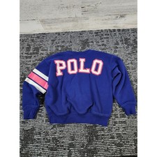 Polo Ralph Lauren Sweatshirt Kids Size 5 Blue Pink Stripe POLO