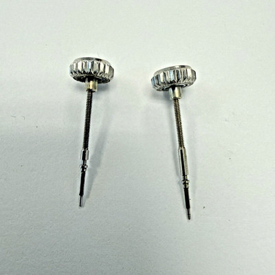 2 Rolex Vintage Super + Oyster Steel 6mm Crowns And Stems..Maybe New Old Stock??