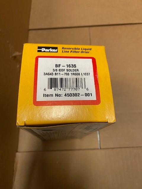 PARKER BF-163S 3/8" ODF Male Bi-Flow Liquid Line Filter-Drier - BUY MORE & SAVE!
