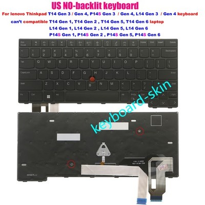 Clavier Rétroéclairé Lenovo ThinkPad T14 Gen 3 L14 Gen 4 T14