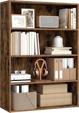 4-Tier Bookshelf, Storage Organizer, 31.5 x 9.4 x 42.5 Inches