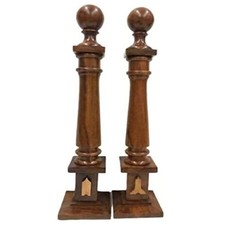 Masonic Regalia Blue Lodge Grand Lodge Hand Made Wooden Super Deluxe Pillars Set