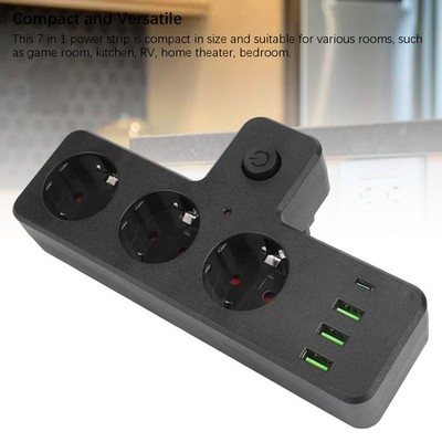 Outlet Extender 3 AC Outlets 3 USB Ports 1 Type C Port Multi Functional Powe SET