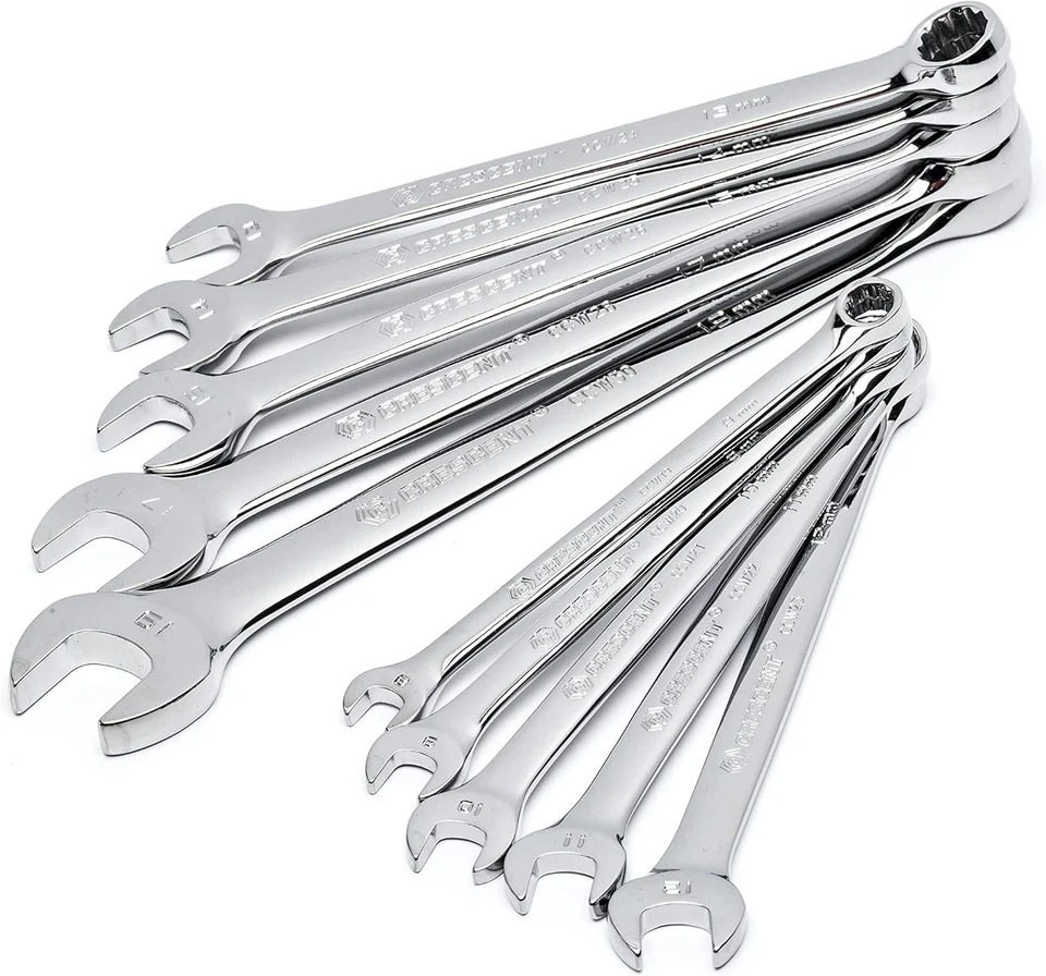 Crescent 10 Piece 12 Point Metric Combination Wrench Set - CCWS3-05 Chrome - Image 3 of 4
