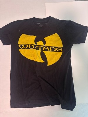 Wu-Tang Clan Logo Graphic T-Shirt Black Men s Small Hip Hop Band Tee Cotton