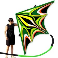 Large Green Delta Kite for Adults - Easy to Fly, Perfect for Beach Fun 